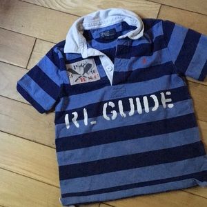 Polo by Ralph Lauren blue striped boys shirt